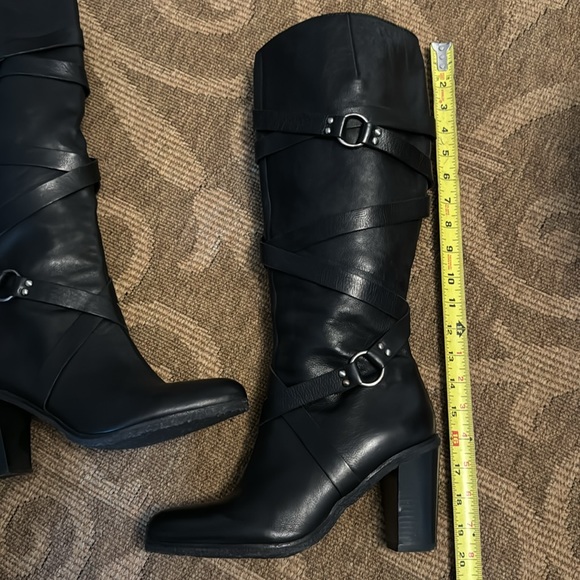 Enzo Angiolini high leather boots 3” heel women’s size 9.5 - Picture 5 of 6